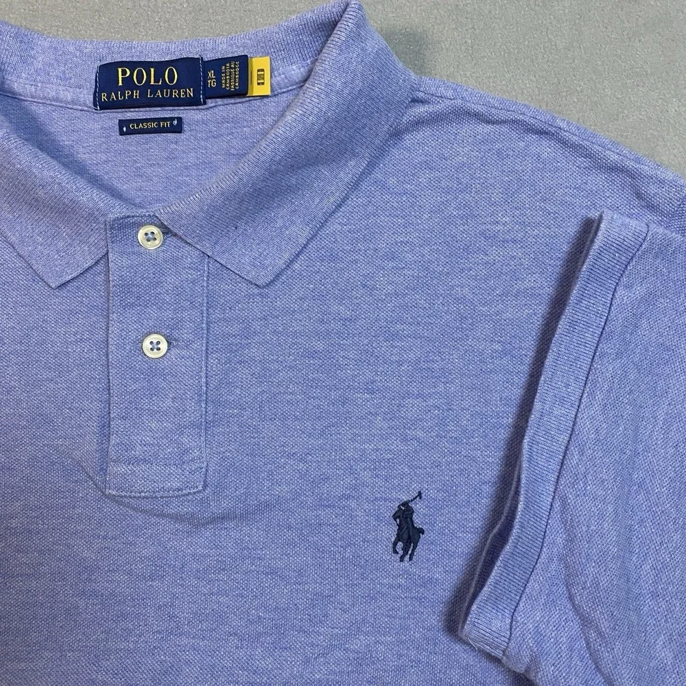 Polo Ralph Lauren Classic Fit Polo Mens‎ XL Blue Cotton Short Sleeve Preppy Pony